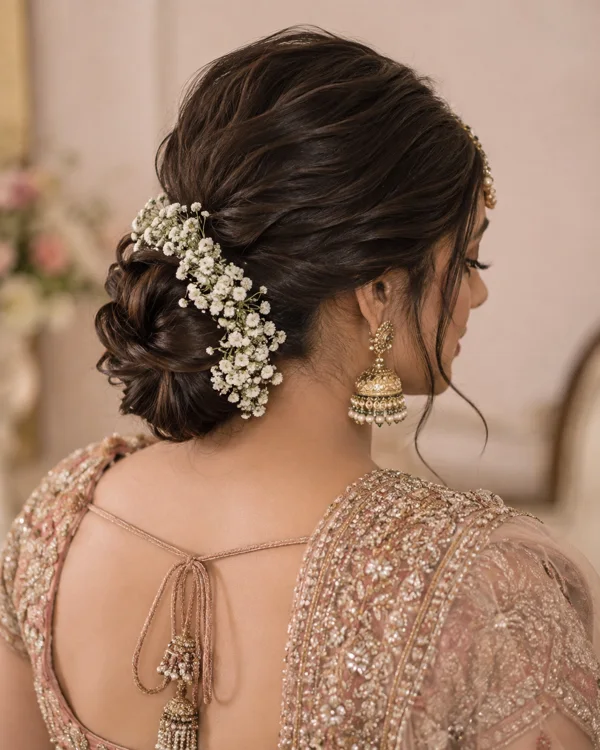 Floral occasion hairstyle
